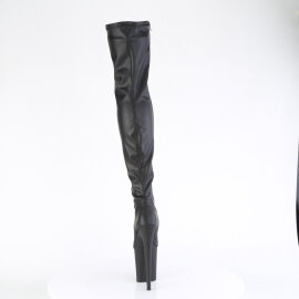 Pleaser FLAMINGO-3000 Stivali Sopra Il Ginocchio Con Plateau Similpelle Nero EU-35 / US-5