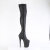 Pleaser FLAMINGO-3000 Stivali Sopra Il Ginocchio Con Plateau Similpelle Nero EU-37 / US-7