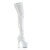 Pleaser FLAMINGO-3000 Stivali Sopra Il Ginocchio Con Plateau Vernice Bianco EU-35 / US-5