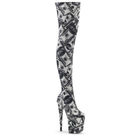 Pleaser FLAMINGO-3000DP Stivali Sopra Il Ginocchio Con...
