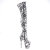 Pleaser FLAMINGO-3000DP Stivali Sopra Il Ginocchio Con Plateau Tessuto Nero Bianco EU-40 / US-10