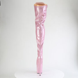 Pleaser FLAMINGO-3020GP Stivali Sopra Il Ginocchio Con Plateau Vernice Glitter Rosa EU-37 / US-7