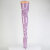 Pleaser FLAMINGO-3020GP Stivali Sopra Il Ginocchio Con Plateau Vernice Glitter Viola EU-36 / US-6