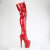 Pleaser FLAMINGO-3020GP Stivali Sopra Il Ginocchio Con Plateau Vernice Glitter Rosso EU-35 / US-5