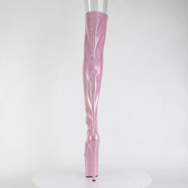 Pleaser FLAMINGO-3021GP Stivali Sopra Il Ginocchio Con Plateau Vernice Rosa EU-35 / US-5