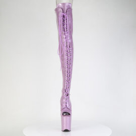Pleaser FLAMINGO-3021GP Stivali Sopra Il Ginocchio Con Plateau Vernice Glitter Viola EU-35 / US-5
