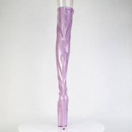 Pleaser FLAMINGO-3021GP Stivali Sopra Il Ginocchio Con Plateau Vernice Glitter Viola EU-35 / US-5