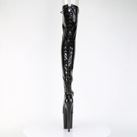 Pleaser FLAMINGO-3850 Stivali Sopra Il Ginocchio Con Plateau Vernice Nero EU-35 / US-5