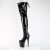 Pleaser FLAMINGO-3850 Stivali Sopra Il Ginocchio Con Plateau Vernice Nero EU-35 / US-5