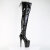 Pleaser FLAMINGO-3850 Stivali Sopra Il Ginocchio Con Plateau Vernice Nero EU-35 / US-5