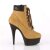 Pleaser DELIGHT-600TL-02 Stivaletti - Similpelle Nabuk Marroncino/Marrone Scuro Opaco EU-42 / US-12
