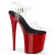Pleaser FLAMINGO-808 Sandali Con Plateau Trasparente Rosso EU-35 / US-5
