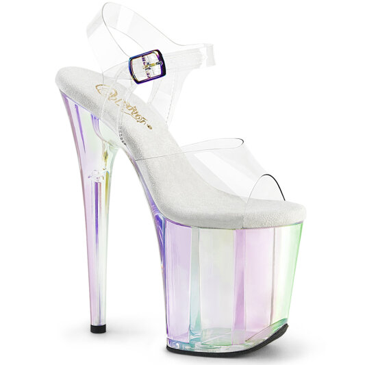 Pleaser FLAMINGO-808HT Sandali Con Plateau Trasparente Holo Fumo Multicolore EU-41 / US-11