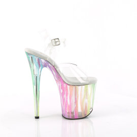 Pleaser FLAMINGO-808RG-03 Sandali Con Plateau Trasparente Glitter Multicolore EU-35 / US-5
