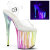 Pleaser FLAMINGO-808RG-03 Sandali Con Plateau Trasparente Glitter Multicolore EU-35 / US-5