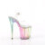Pleaser FLAMINGO-808RG-03 Sandali Con Plateau Trasparente Glitter Multicolore EU-35 / US-5