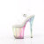 Pleaser FLAMINGO-808RG-03 Sandali Con Plateau Trasparente Glitter Multicolore EU-37 / US-7