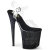 Pleaser FLAMINGO-808SS Sandali Con Plateau Trasparente Glitter Nero EU-37 / US-7
