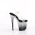 Pleaser FLAMINGO-808SS Sandali Con Plateau Trasparente Glitter Argento EU-37 / US-7
