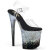 Pleaser FLAMINGO-808SS Sandali Con Plateau Trasparente Glitter Argento EU-35 / US-5