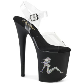 Pleaser FLAMINGO-808TGRS Sandali Con Plateau Trasparente...
