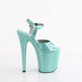 Pleaser FLAMINGO-809GP Sandali Con Plateau Vernice Glitter Turchese EU-36 / US-6
