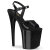 Pleaser FLAMINGO-809GP Sandali Con Plateau Vernice Glitter Nero EU-37 / US-7