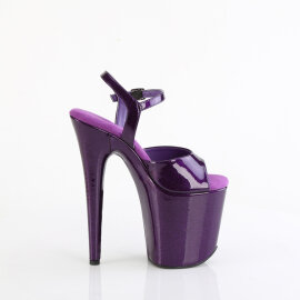 Pleaser FLAMINGO-809GP Sandali Con Plateau Vernice Glitter Viola Scuro EU-37 / US-7