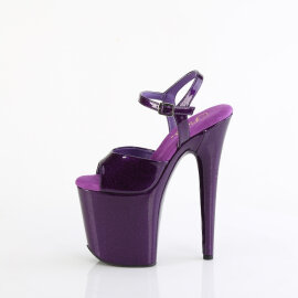 Pleaser FLAMINGO-809GP Sandali Con Plateau Vernice Glitter Viola Scuro EU-35 / US-5