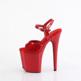 Pleaser FLAMINGO-809GP Sandali Con Plateau Vernice Glitter Rosso EU-37 / US-7