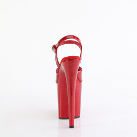 Pleaser FLAMINGO-809GP Sandali Con Plateau Vernice Glitter Rosso EU-37 / US-7
