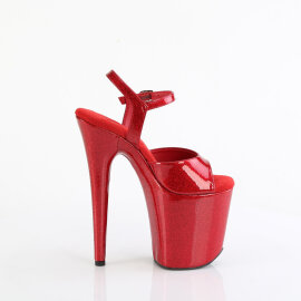 Pleaser FLAMINGO-809GP Sandali Con Plateau Vernice Glitter Rosso EU-37 / US-7