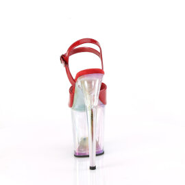 Pleaser FLAMINGO-809HT Sandali Con Plateau Vernice Holo Fumo Rosso EU-35 / US-5