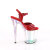 Pleaser FLAMINGO-809HT Sandali Con Plateau Vernice Holo Fumo Rosso EU-35 / US-5