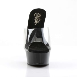 Pleaser Mules DELIGHT-601 Trasparente/Nero EU-42 / US-12