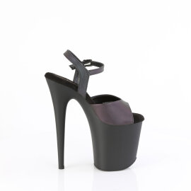 Pleaser FLAMINGO-809REFL Sandali Con Plateau Trasparente Nero EU-35 / US-5