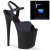 Pleaser FLAMINGO-809REFL Sandali Con Plateau Trasparente Nero EU-35 / US-5
