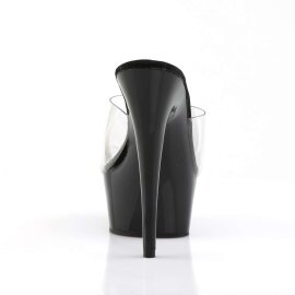 Pleaser Mules DELIGHT-601 Trasparente/Nero EU-35 / US-5