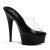 Pleaser Mules DELIGHT-601 Trasparente/Nero EU-35 / US-5