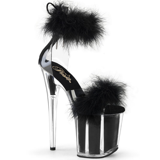 Pleaser FLAMINGO-824F Sandali Con Plateau Trasparente Nero EU-40 / US-10