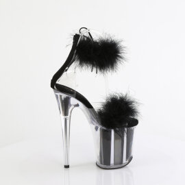 Pleaser FLAMINGO-824F Sandali Con Plateau Trasparente Nero EU-35 / US-5