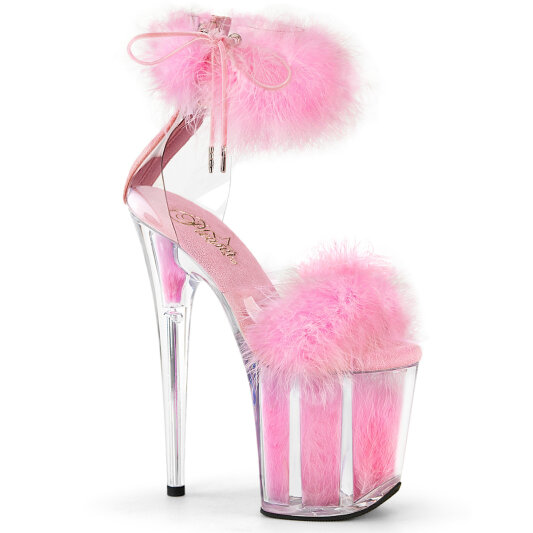 Pleaser FLAMINGO-824F Sandali Con Plateau Trasparente Rosa EU-37 / US-7