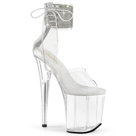 Pleaser FLAMINGO-824RS Sandali Con Plateau Trasparente...