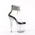 Pleaser FLAMINGO-824RS Sandali Con Plateau Trasparente Strass Trasparente Nero EU-35 / US-5
