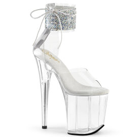 Pleaser FLAMINGO-824RS-02 Sandali Con Plateau Trasparente...