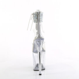 Pleaser FLAMINGO-824RS-02 Sandali Con Plateau Trasparente Strass Trasparente EU-40 / US-10