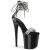 Pleaser FLAMINGO-827RS Sandali Con Plateau Trasparente Strass Nero EU-41 / US-11