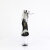 Pleaser FLAMINGO-827RS Sandali Con Plateau Trasparente Strass Argento Nero EU-35 / US-5