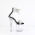 Pleaser FLAMINGO-827RS Sandali Con Plateau Trasparente Strass Argento Nero EU-35 / US-5