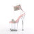 Pleaser FLAMINGO-827RS Sandali Con Plateau Trasparente Strass Argento Rosa Pastello EU-35 / US-5